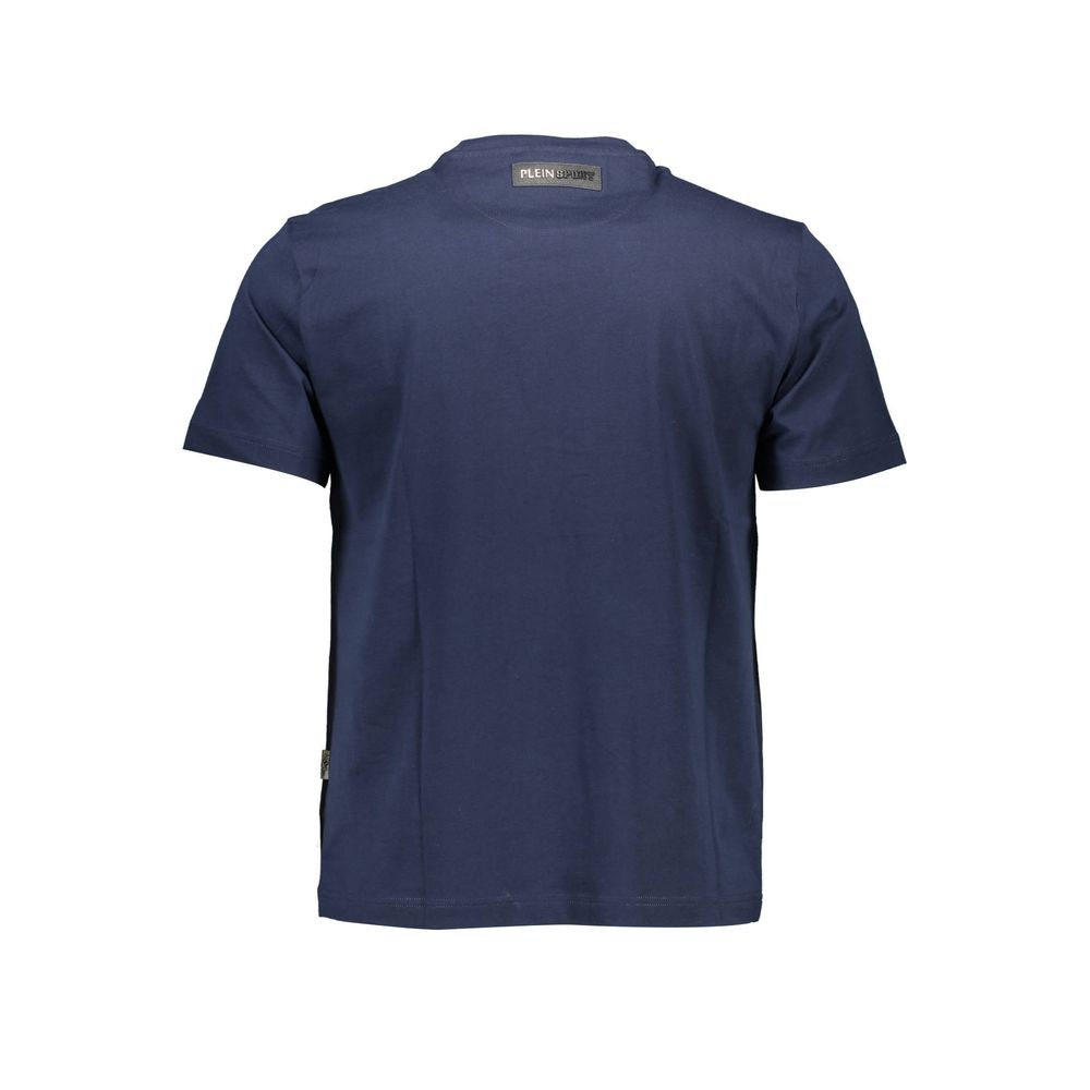 Plein Sport Blue Cotton Men T-Shirt | Regal Royce
