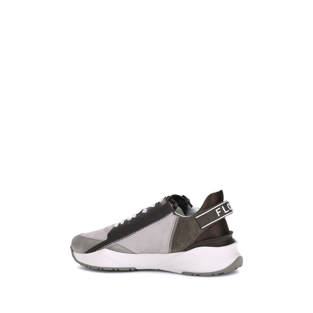 Fendi Beige Calf Leather Bos Taurus Low Top Sneakers | Regal Royce