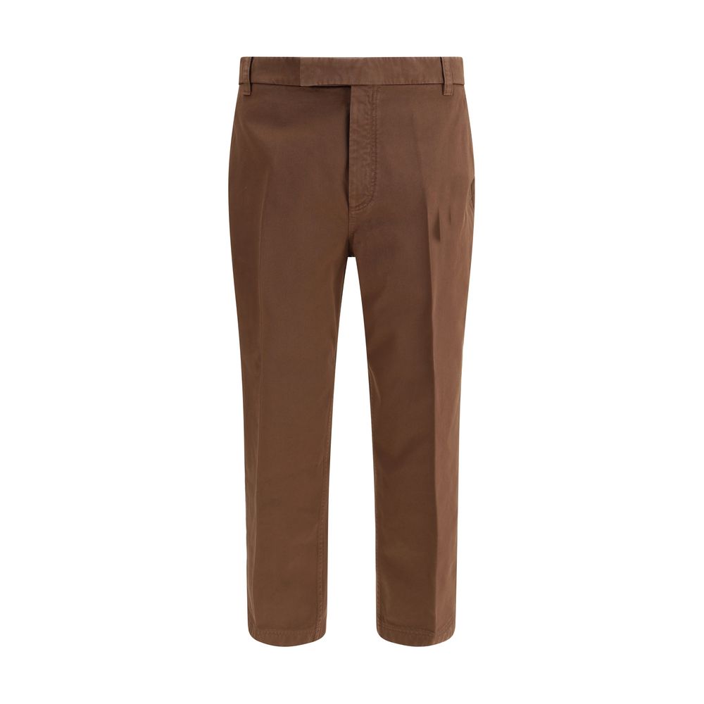 Thom Browne Brown Cotton Casual Pants | Regal Royce