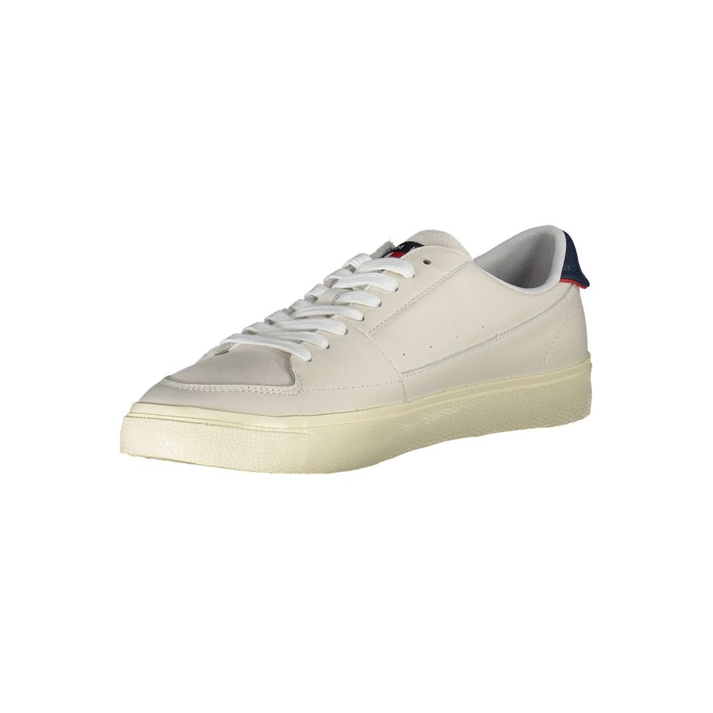 Tommy Hilfiger White Leather Men Sneaker | Regal Royce