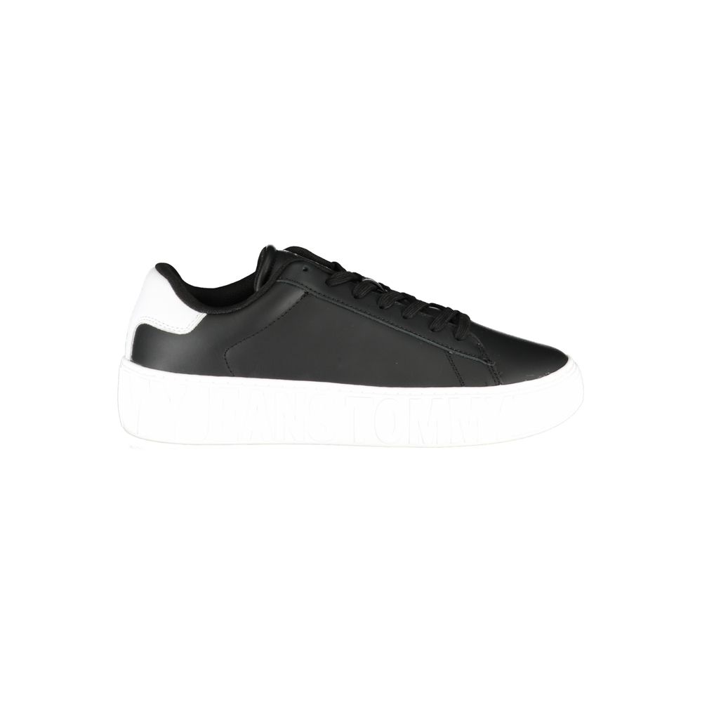 Tommy Hilfiger Black Polyurethane Men Sneaker | Regal Royce