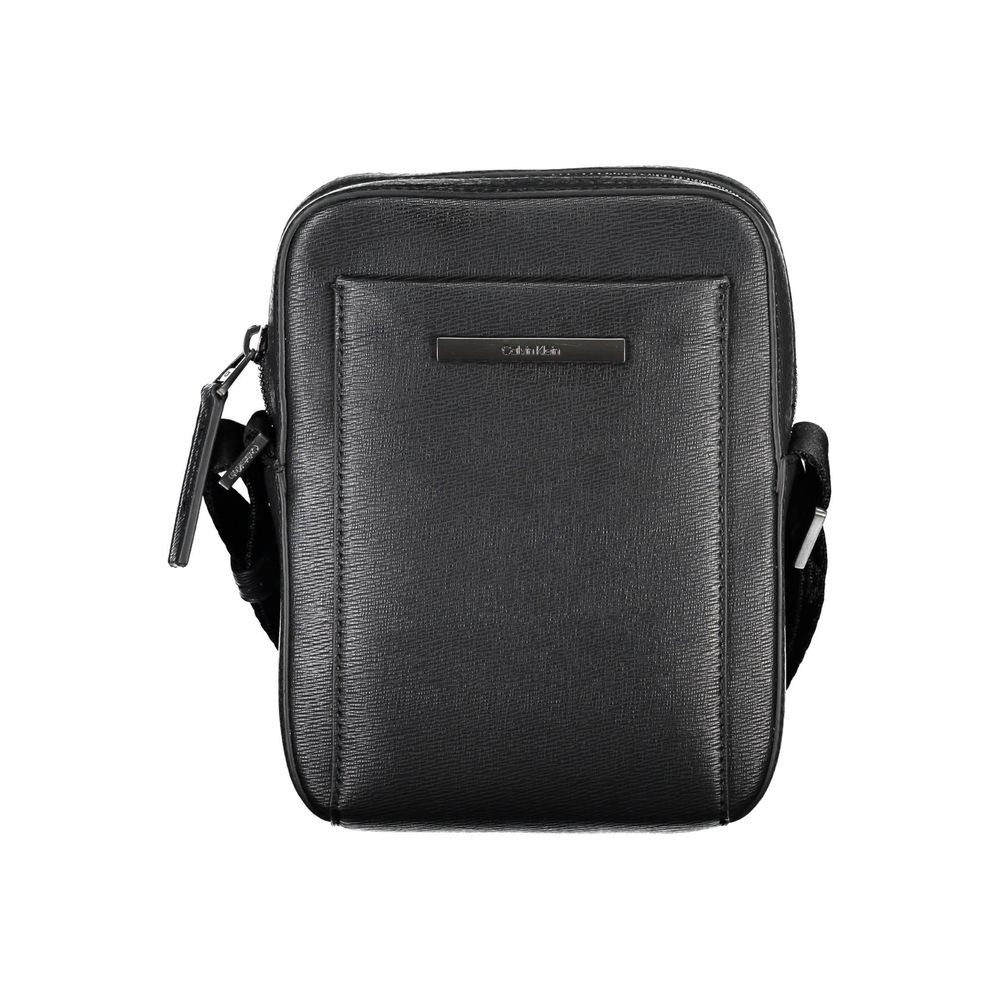Calvin Klein Black Polyurethane Men Shoulder Bag | Regal Royce