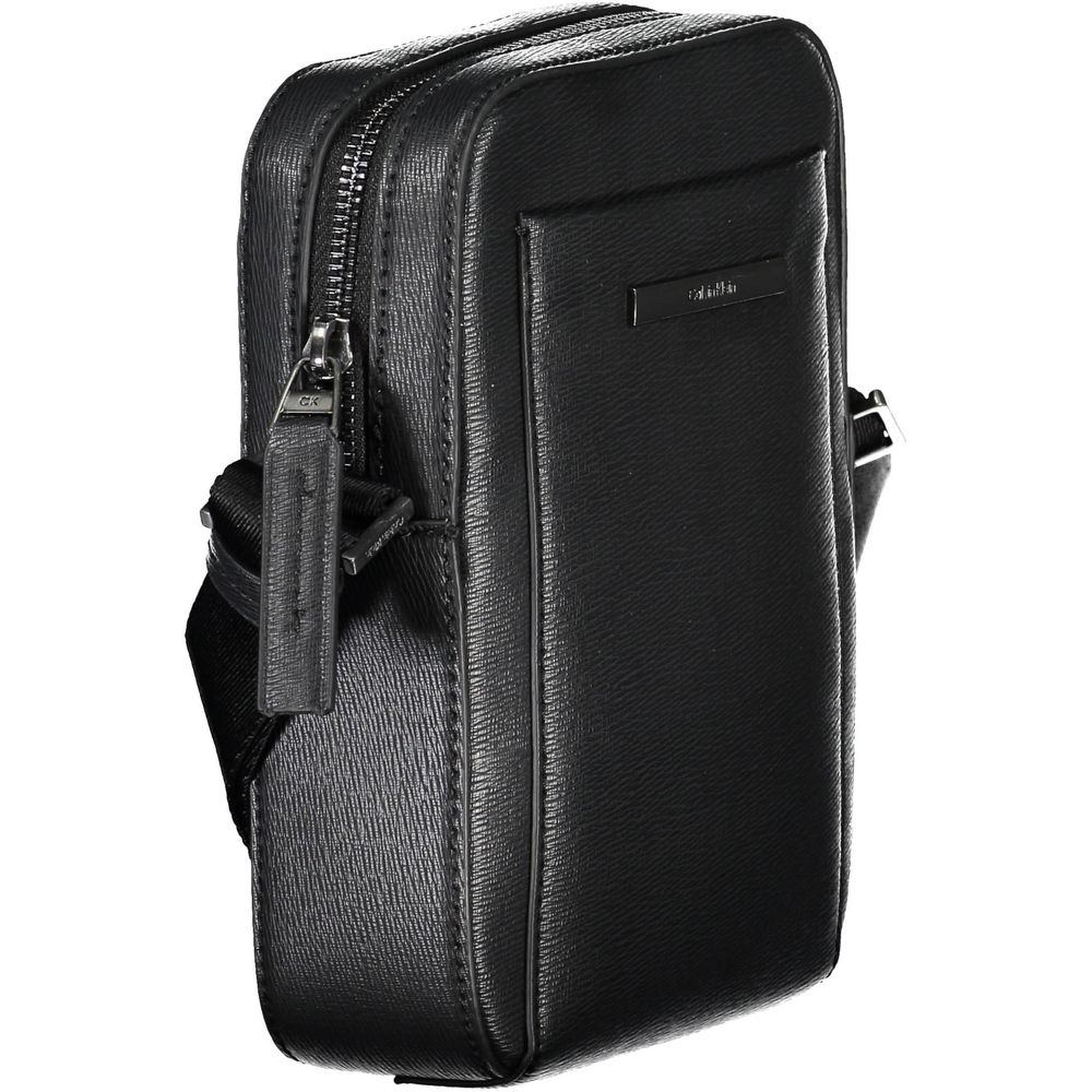 Calvin Klein Black Polyurethane Men Shoulder Bag | Regal Royce
