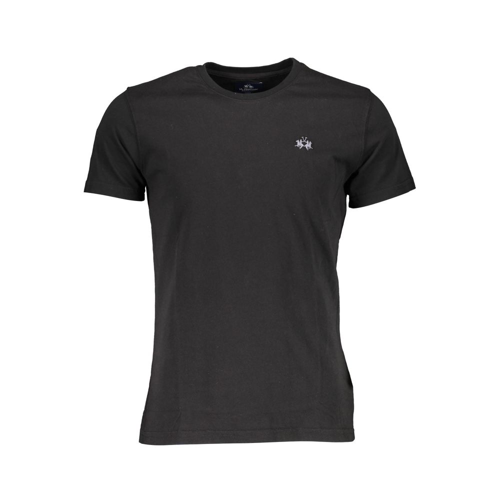 La Martina Black Cotton T-Shirt