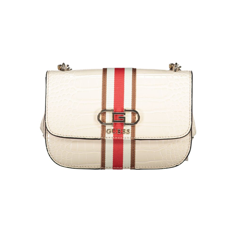 Guess Jeans Beige Polyurethane Women Handbag | Regal Royce