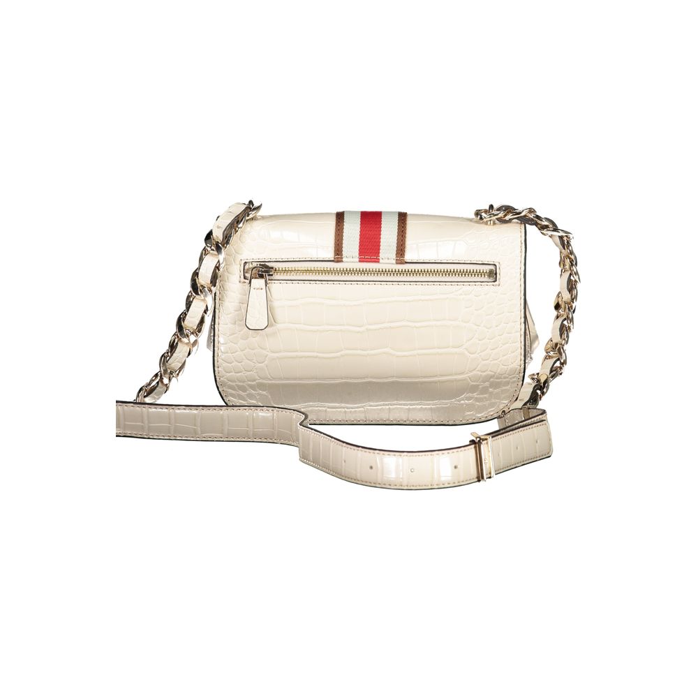 Guess Jeans Beige Polyurethane Women Handbag | Regal Royce
