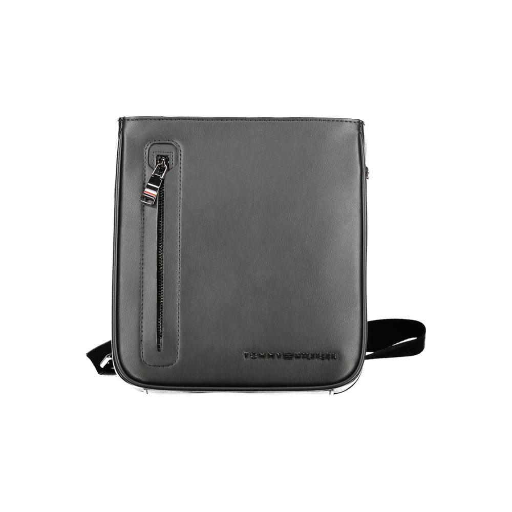 Tommy Hilfiger Black Polyurethane Men's Shoulder Bag | Regal Royce