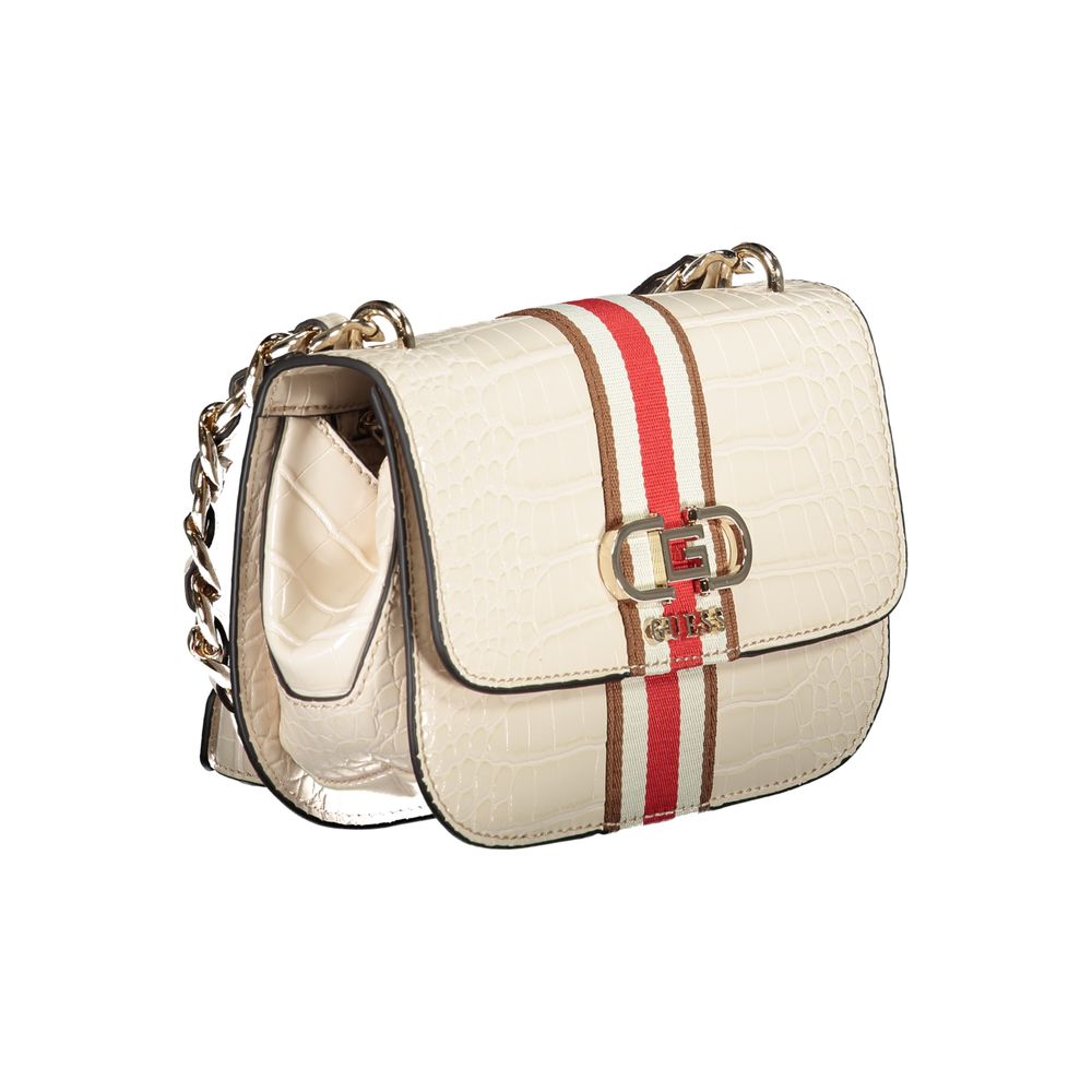 Guess Jeans Beige Polyurethane Women Handbag | Regal Royce
