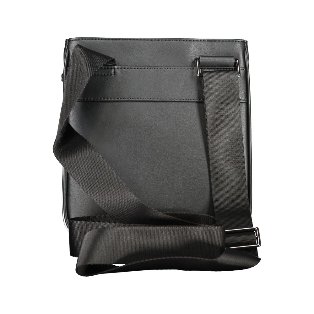 Tommy Hilfiger Black Polyurethane Men's Shoulder Bag | Regal Royce