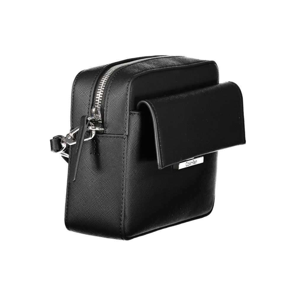 Calvin Klein Black Polyurethane Women's Shoulder Bag | Regal Royce