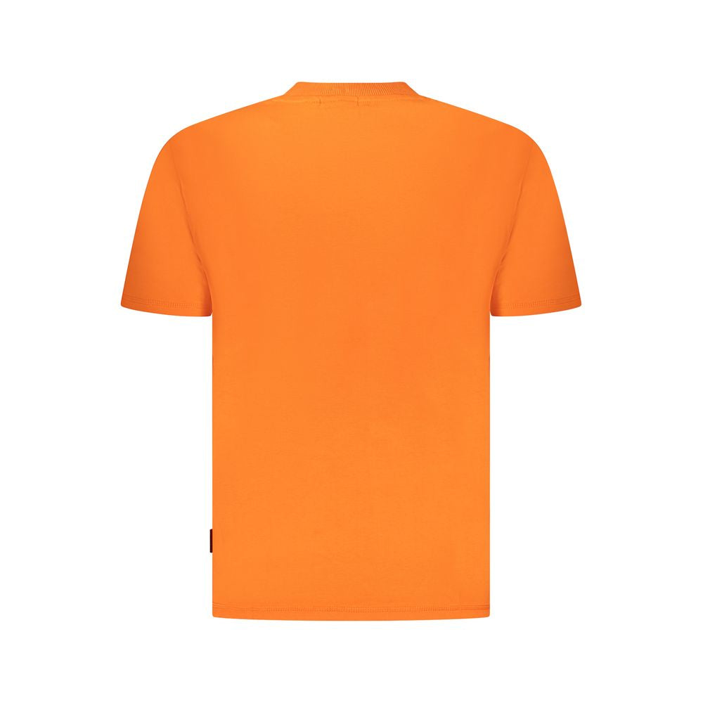 Napapijri Orange Cotton Men T-Shirt | Regal Royce