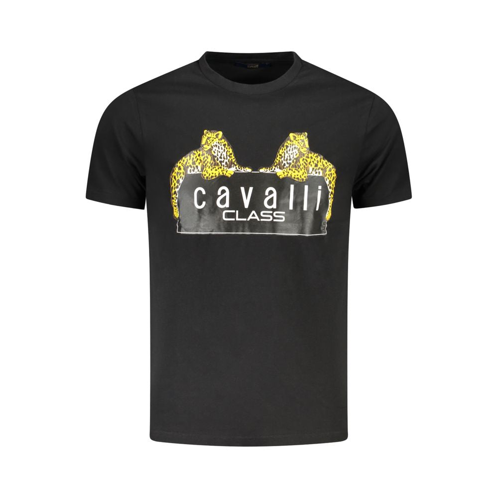 Cavalli Class Black Cotton Men's T-Shirt | Regal Royce