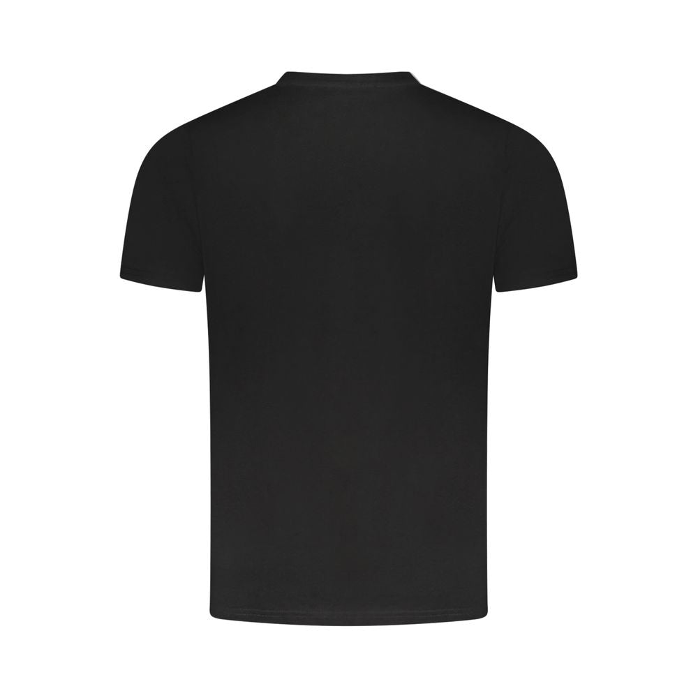 Cavalli Class Black Cotton Men T-Shirt | Regal Royce