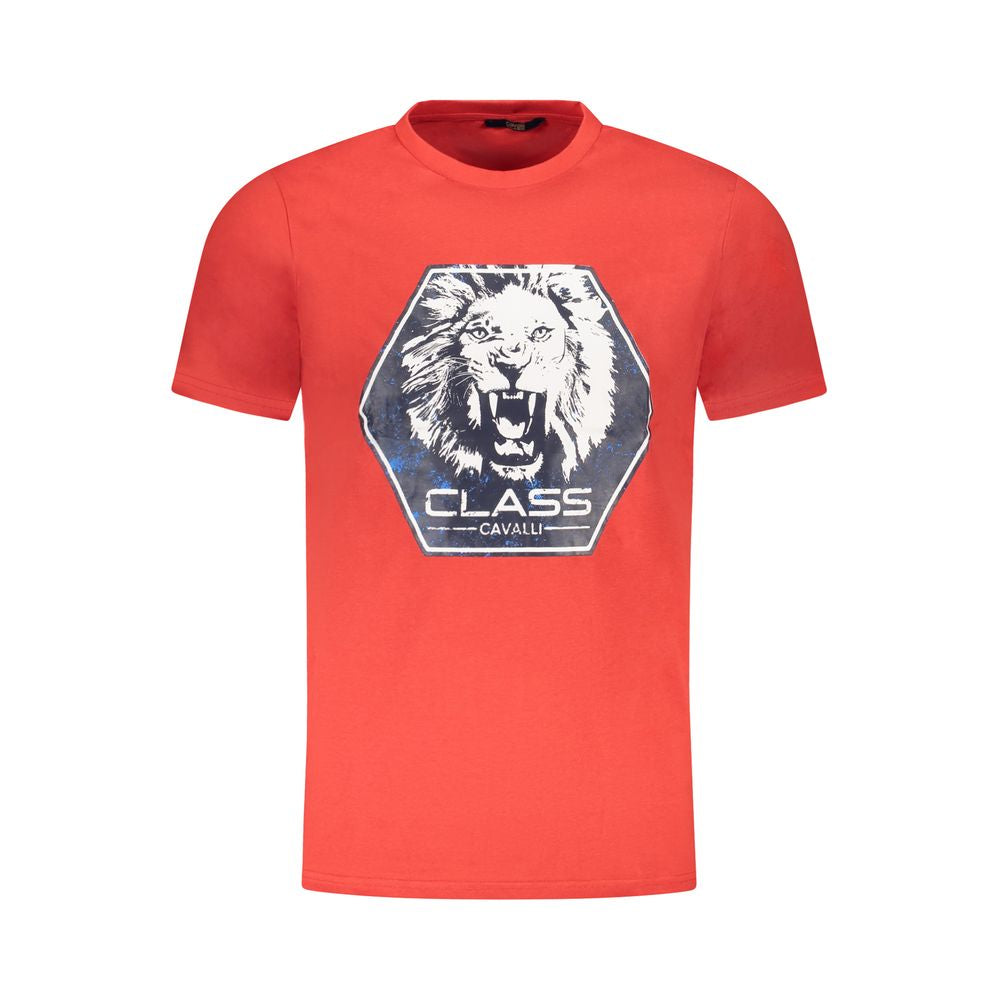 Cavalli Class Red Cotton Men's T-Shirt | Regal Royce