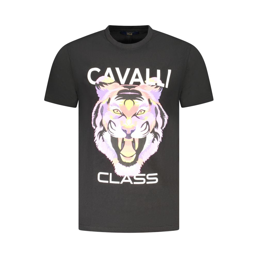 Cavalli Class Nero Cotton Men's T-Shirt | Regal Royce