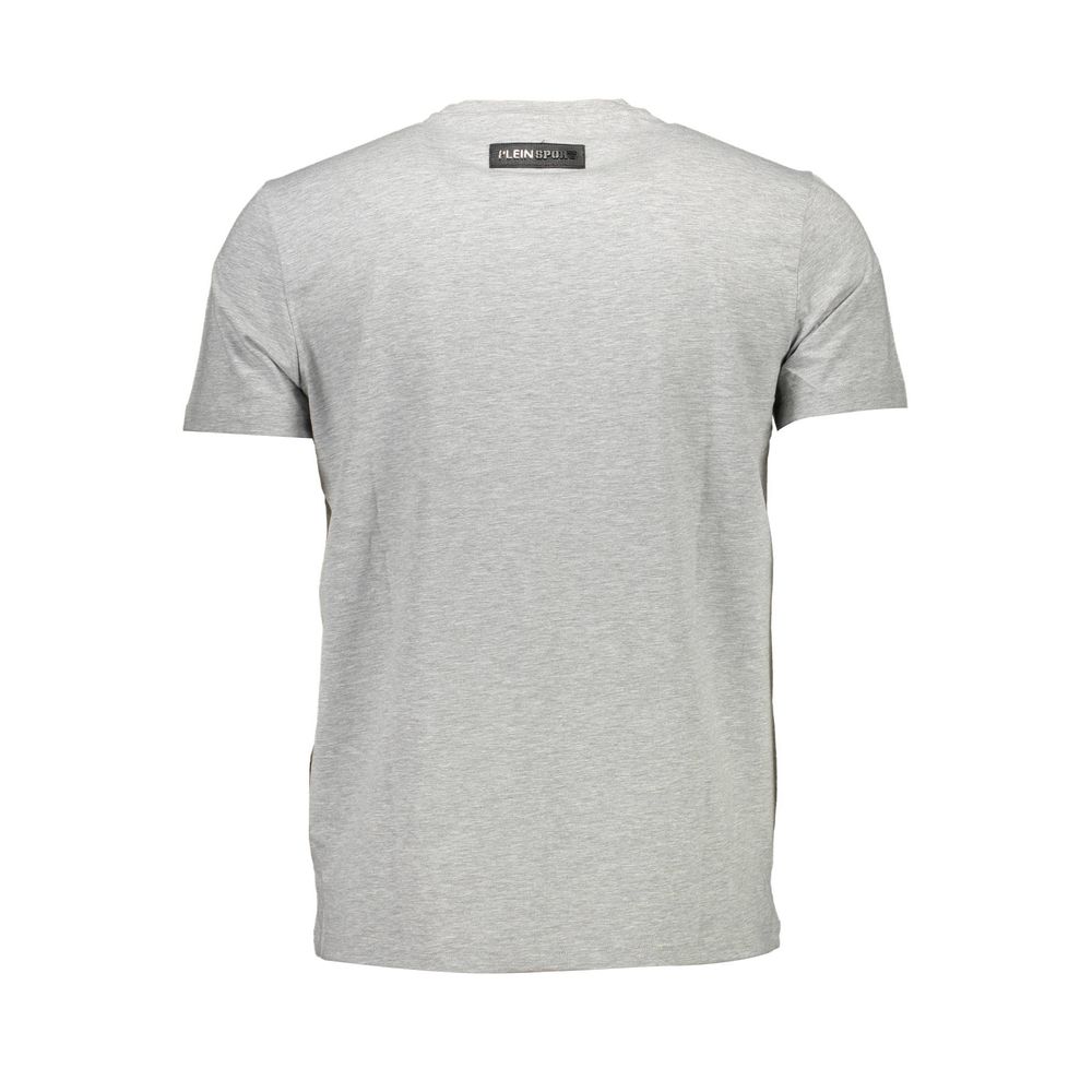 Plein Sport Grigio Cotton Men T-Shirt | Regal Royce