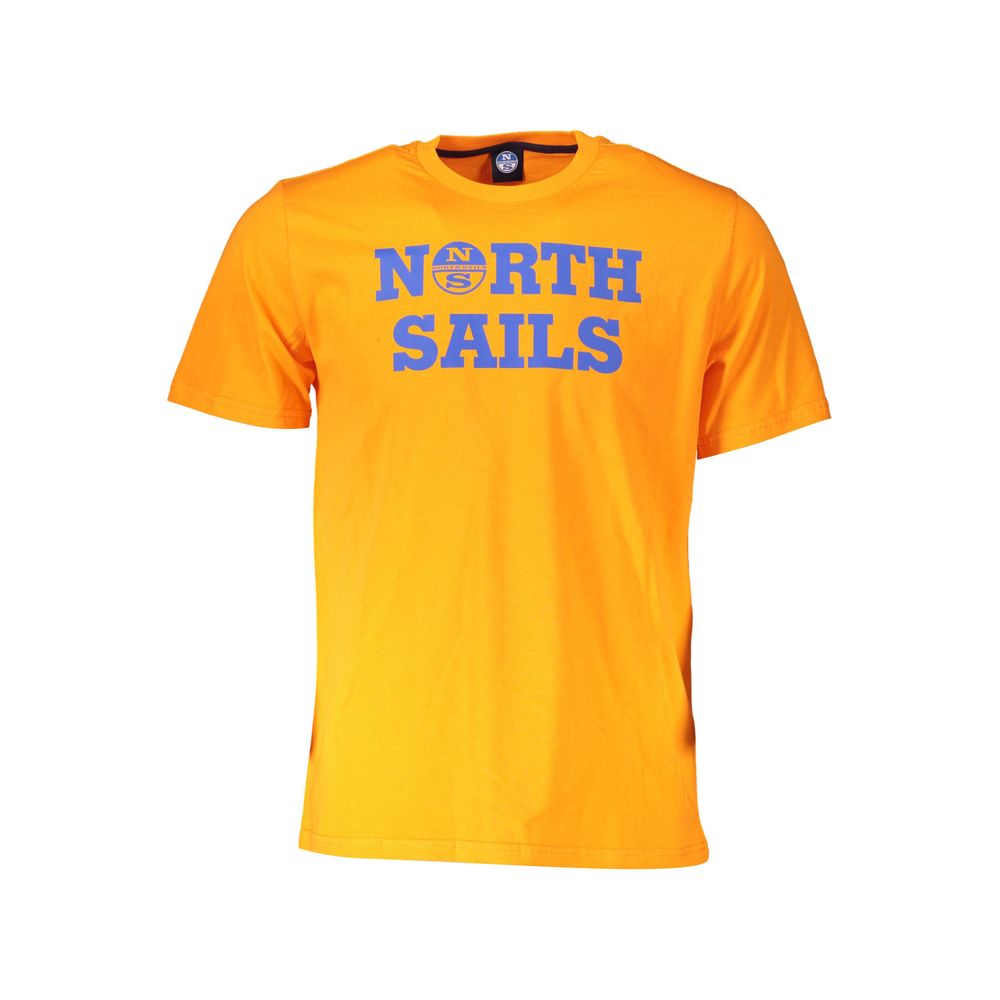 North Sails Orange Cotton Men T-Shirt | Regal Royce