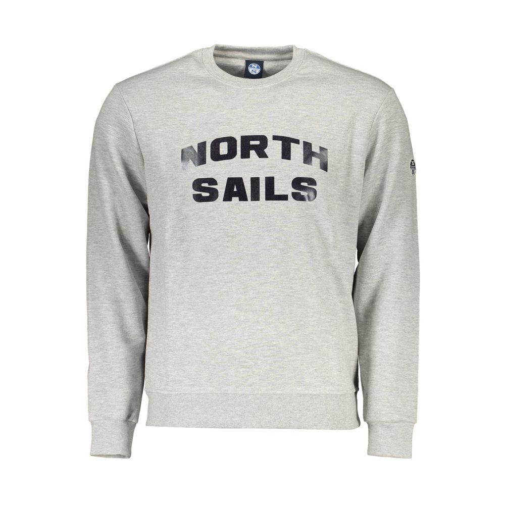 North Sails Gray Cotton Men Sweater
