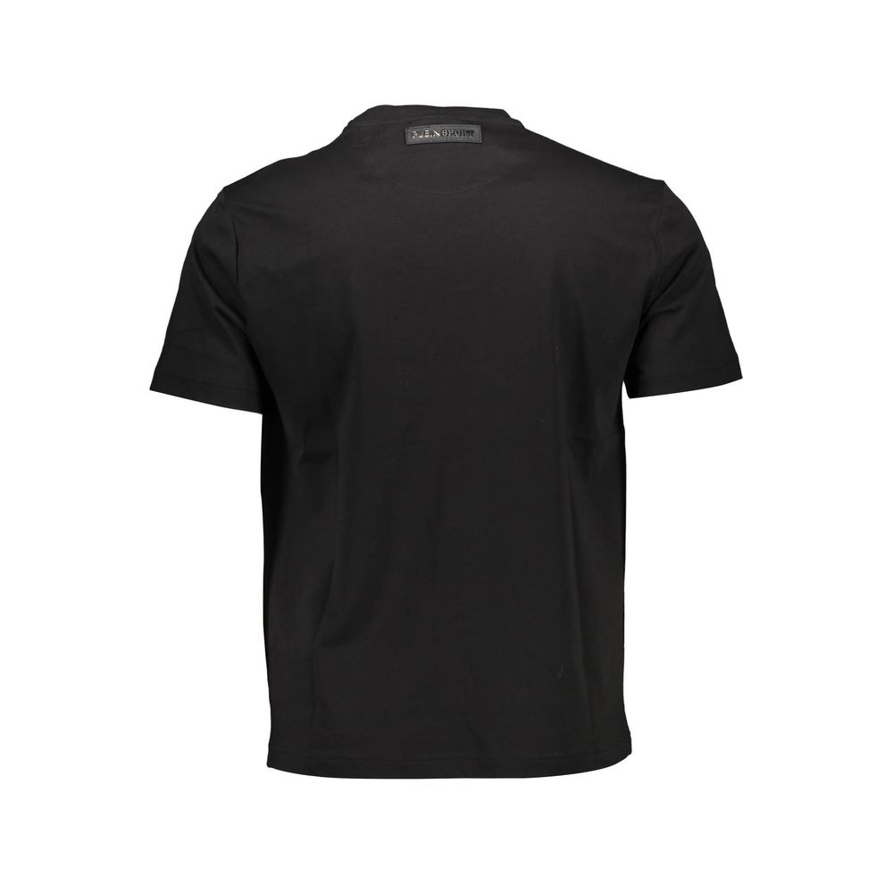 Plein Sport Black Cotton Men's T-Shirt | Regal Royce