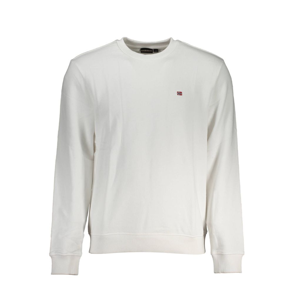 Napapijri Bianco Cotton Men Sweatshirt | Regal Royce