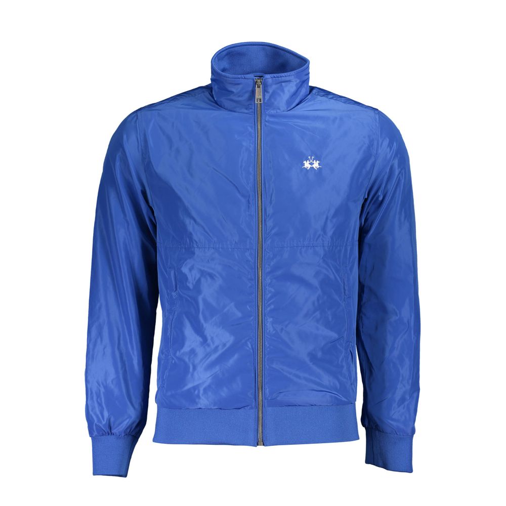 La Martina Blu Polyester Men's Jacket | Regal Royce