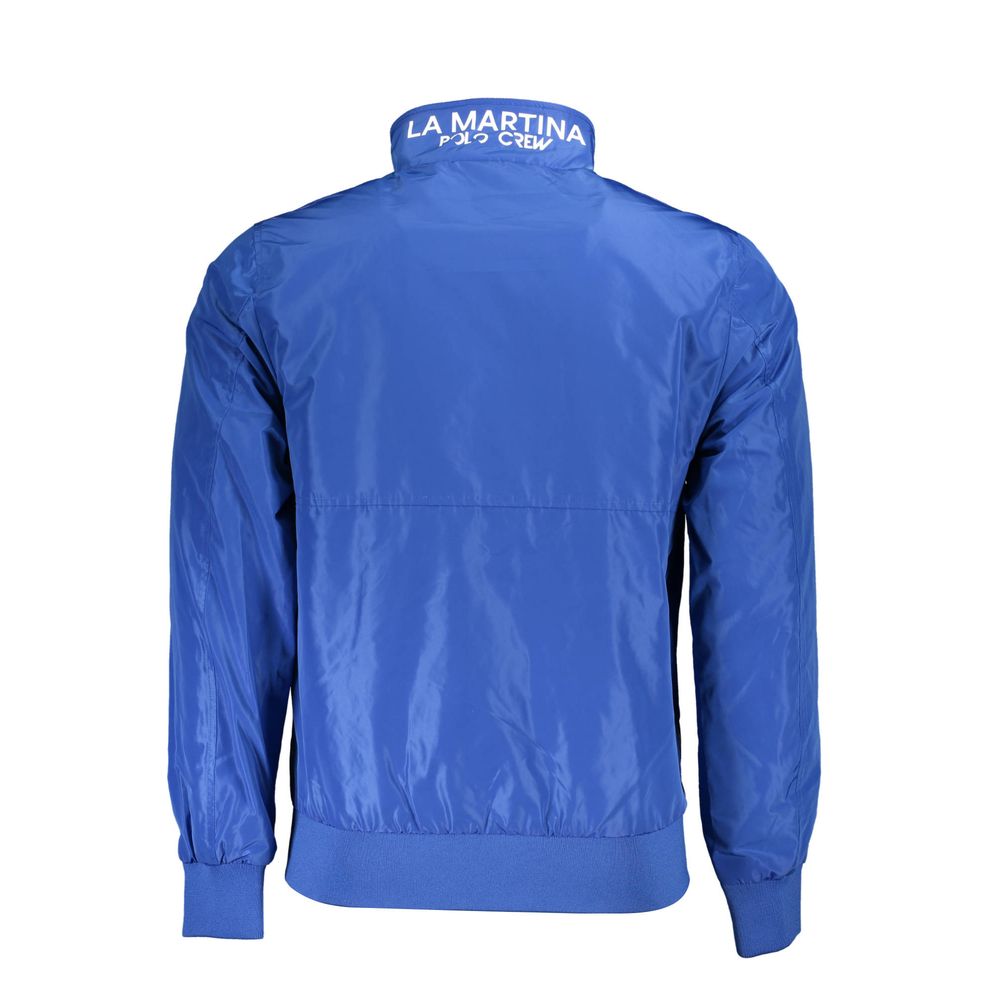 La Martina Blu Polyester Men's Jacket | Regal Royce
