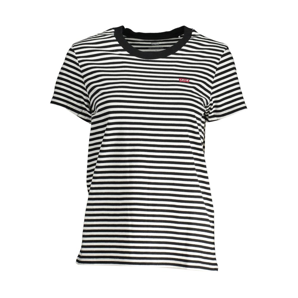 Levi's Black Cotton Women T-Shirt | Regal Royce