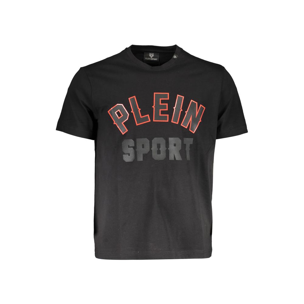 Plein Sport Black Cotton Men T-Shirt | Regal Royce