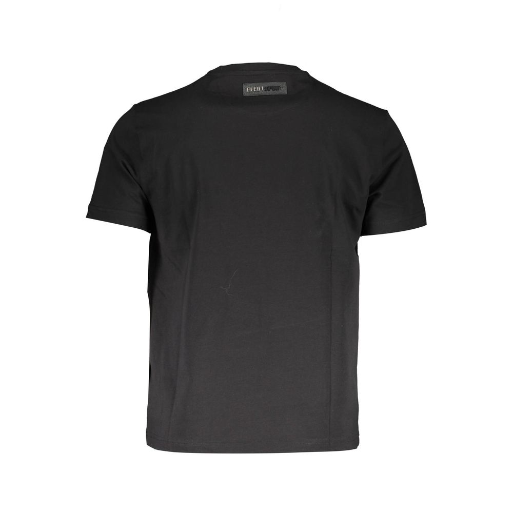 Plein Sport Black Cotton Men T-Shirt | Regal Royce