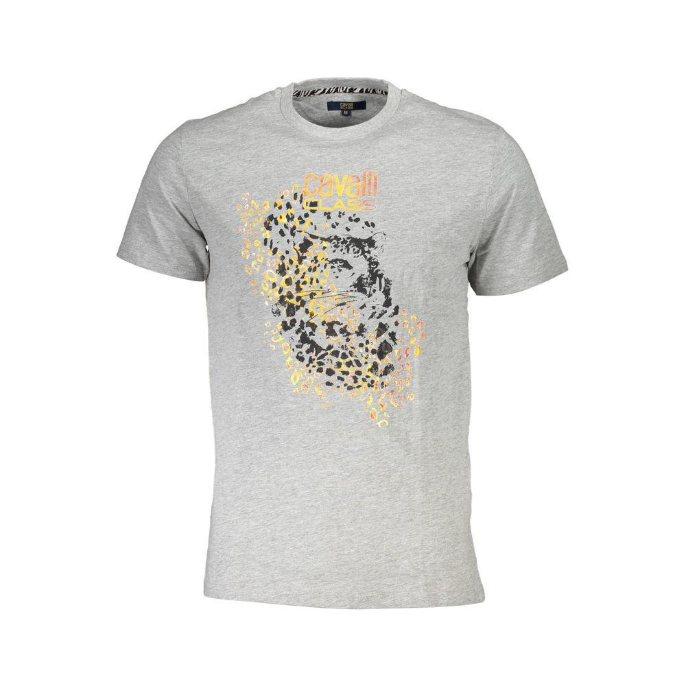 Cavalli Class Grigio Cotton Men's T-Shirt | Regal Royce