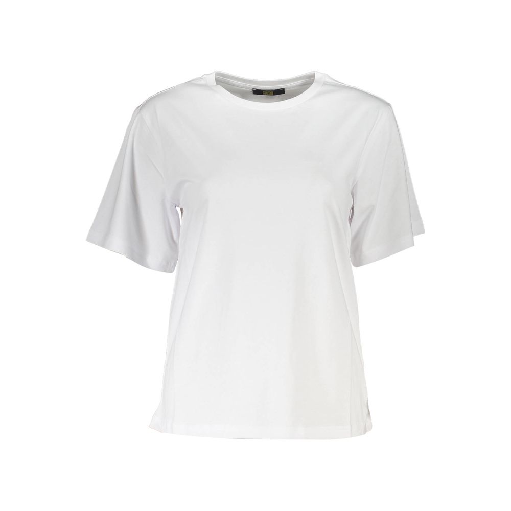 Cavalli Class White Cotton Women T-Shirt | Regal Royce