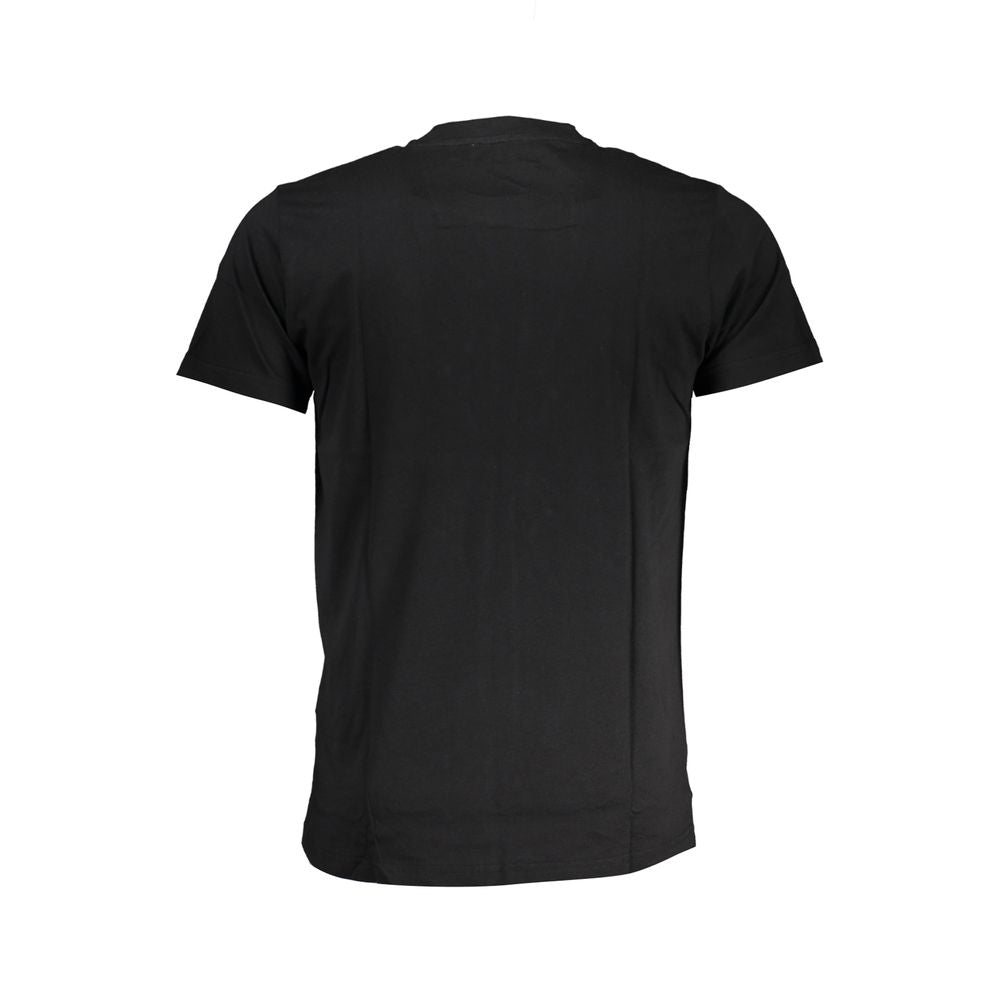 Cavalli Class Black Cotton Men T-Shirt | Regal Royce