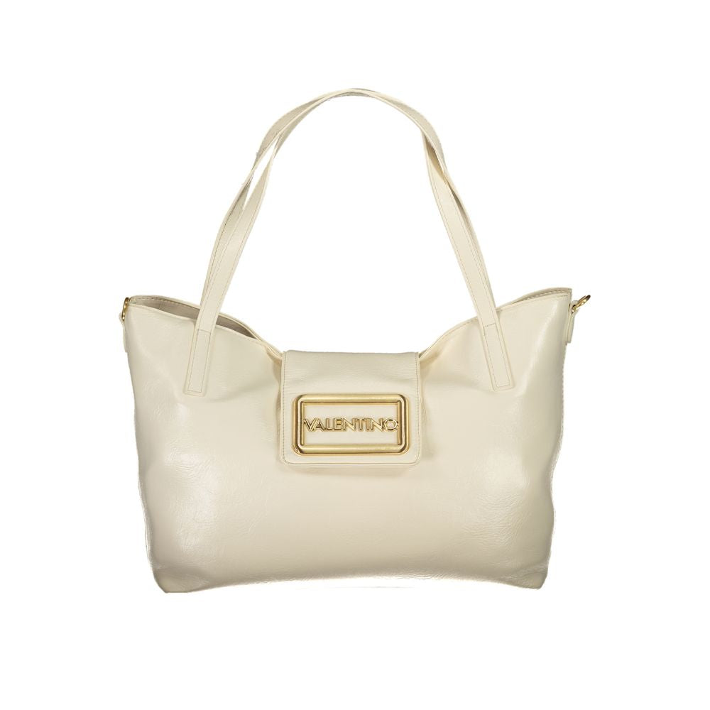 Mario Valentino Beige Polyurethane Women Handbag | Regal Royce