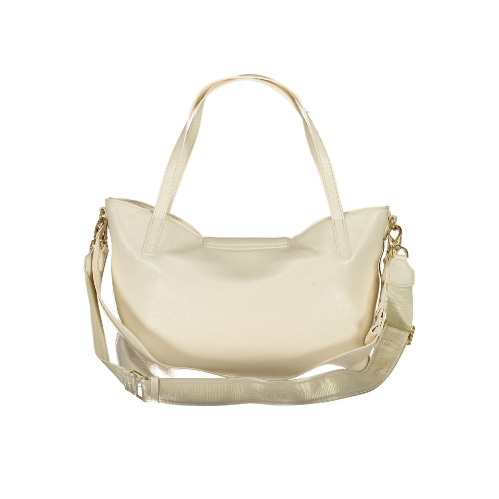 Mario Valentino Beige Polyurethane Women Handbag | Regal Royce