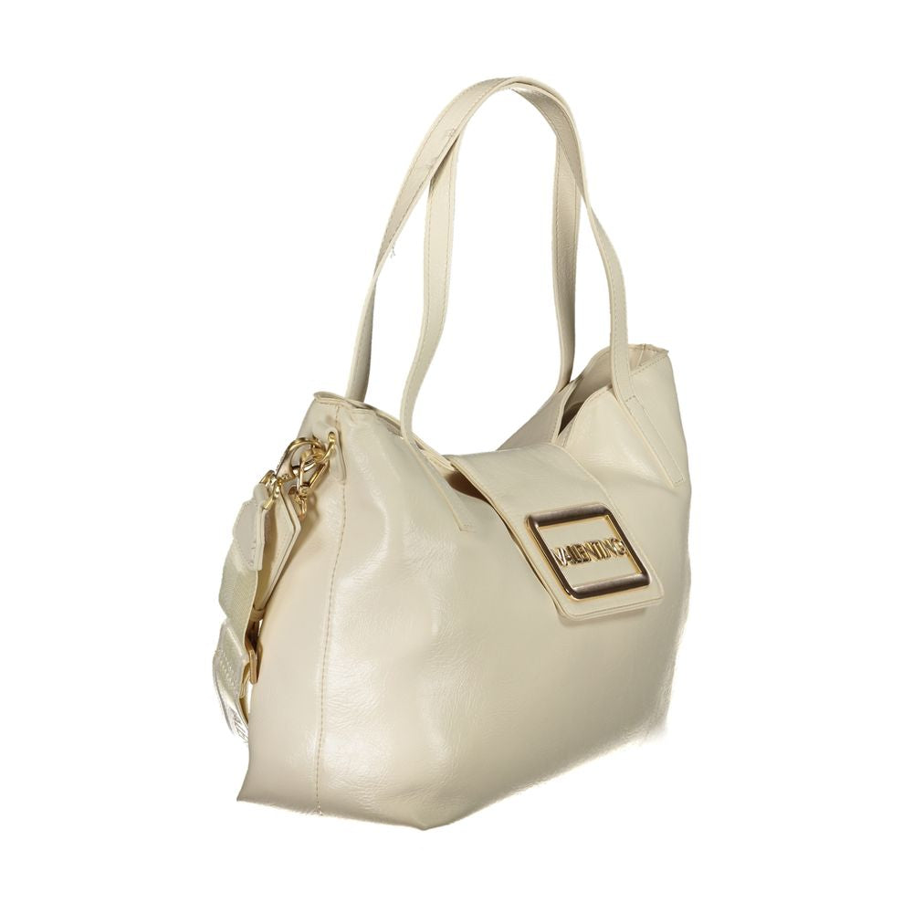 Mario Valentino Beige Polyurethane Women Handbag | Regal Royce