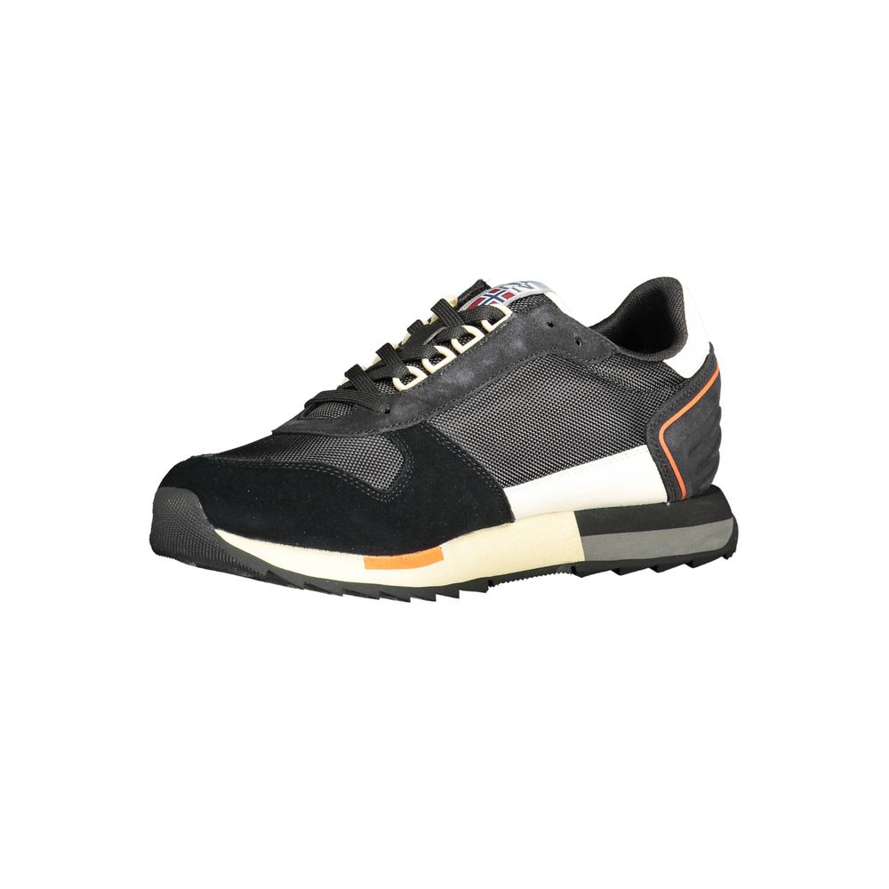 Napapijri Black Polyurethane Men Sneaker | Regal Royce