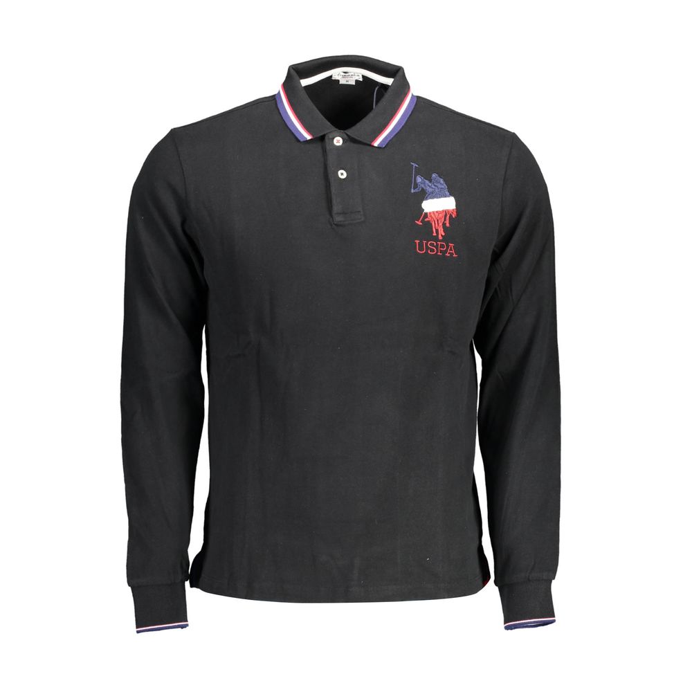U.S. POLO ASSN. Black Cotton Men's Polo Shirt | Regal Royce