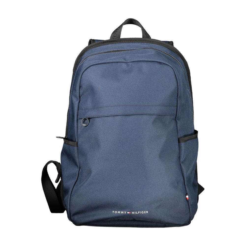 Tommy Hilfiger Blue Polyester Men Backpack | Regal Royce