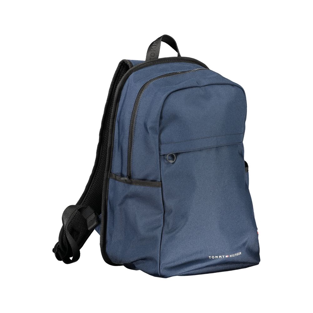 Tommy Hilfiger Blue Polyester Men Backpack | Regal Royce