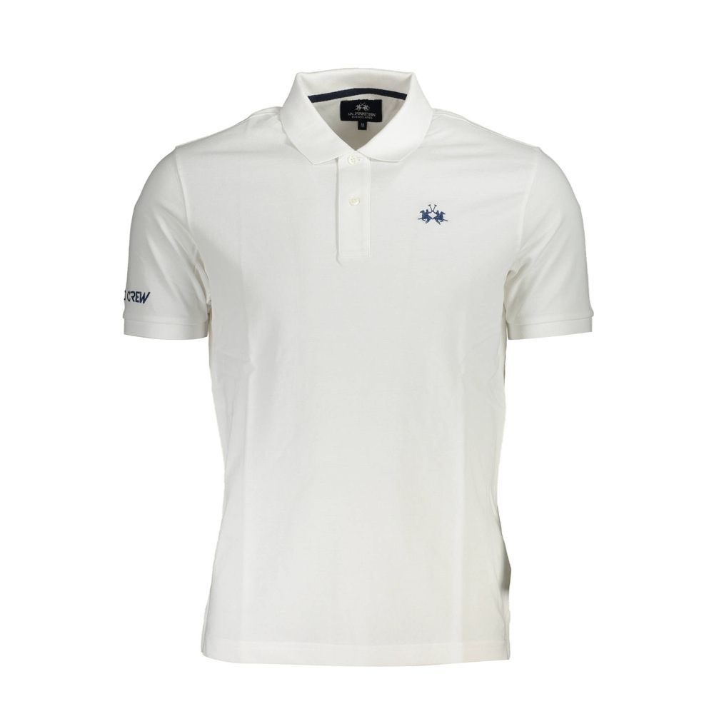 La Martina White Cotton Men Polo Shirt | Regal Royce