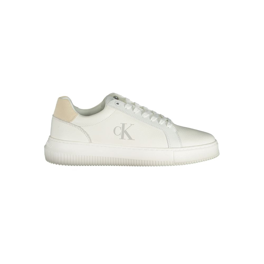 Calvin Klein White Polyurethane Men's Sneaker | Regal Royce