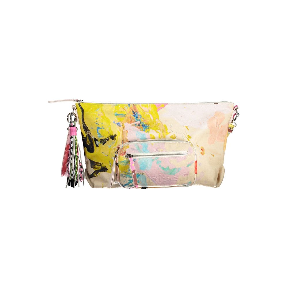 Desigual Bianco Polyester Woman Shoulder Bag | Regal Royce