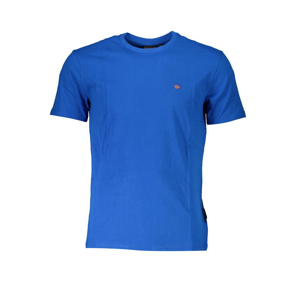 Napapijri Blu Cotton Men T-Shirt | Regal Royce