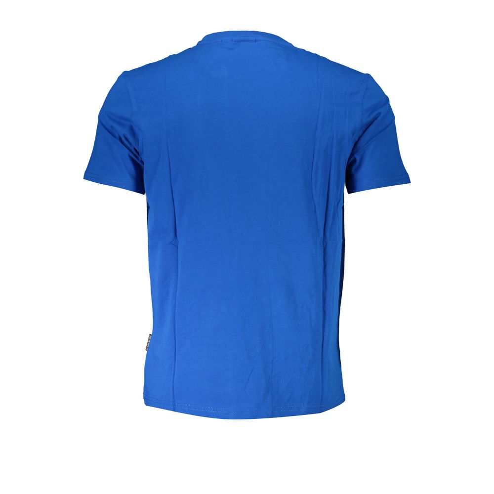 Napapijri Blu Cotton Men T-Shirt | Regal Royce