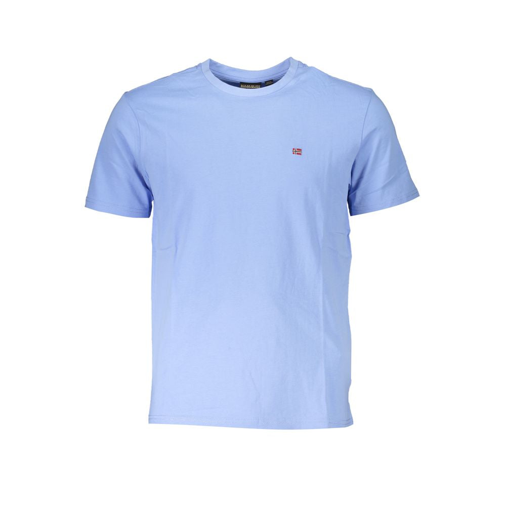 Napapijri Blu Cotton Men T-Shirt | Regal Royce
