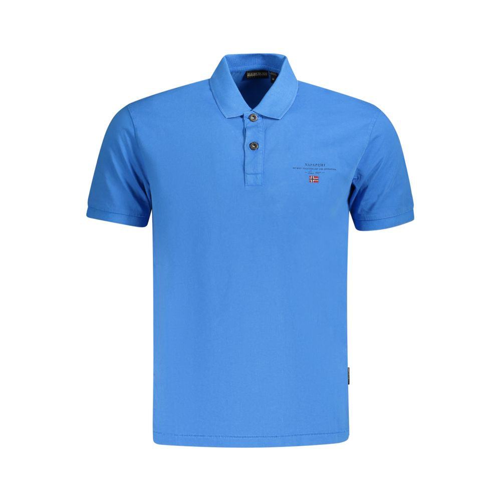 Napapijri Blue Cotton Men Polo | Regal Royce