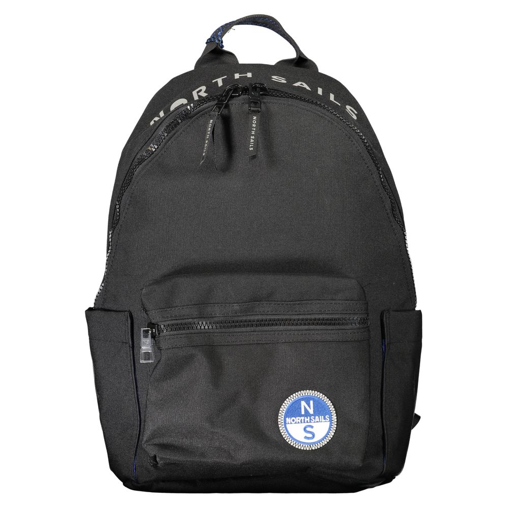 North Sails Black Polyester Men Backpack | Regal Royce