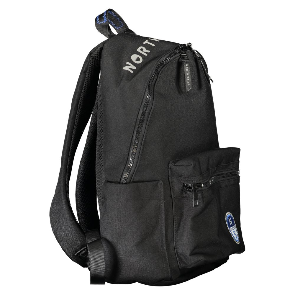 North Sails Black Polyester Men Backpack | Regal Royce