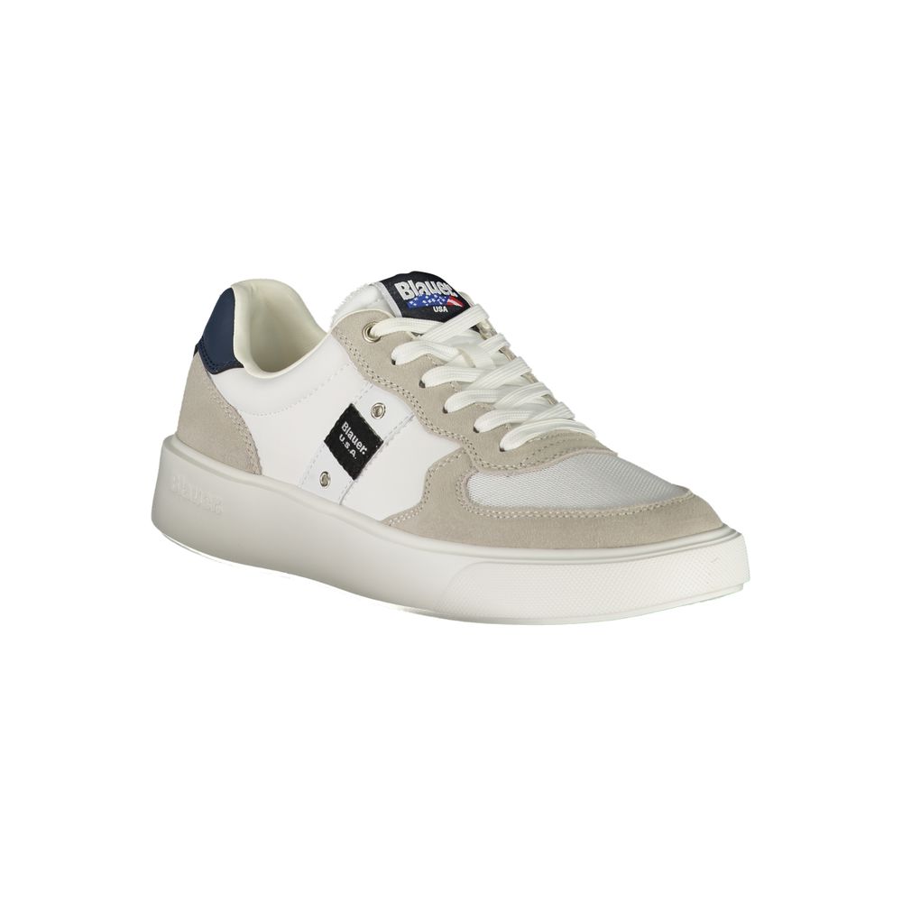 Blauer Bianco Polyurethane Men Sneaker | Regal Royce