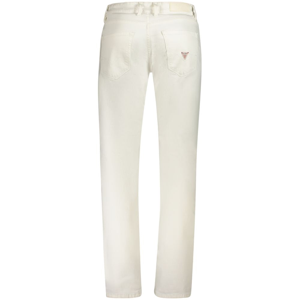 Guess Jeans White Cotton Mens Jeans | Regal Royce